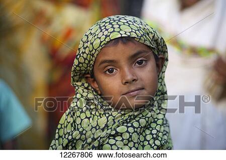 Stock Photograph - Portrait of a young bengali girl; Kishoreganj, Bangladesh. Fotosearch