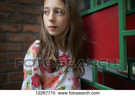 Stock Photography - Portrait of a young girl; Hong Kong. Fotosearch