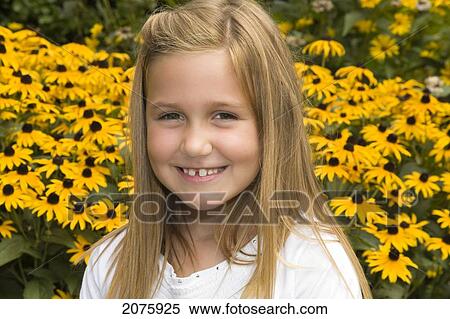 Portrait Of A Young Girl In A Summer Garden; Ontario Canada View Large Photo Image Stock Photography - Portrait Of A Young Girl In A Summer Garden; Ontario Canada. Fotosearch