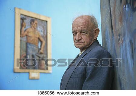 Stock Photograph - Portrait Of An Elderly Man From Buenos Aires, Argentina. Fotosearch