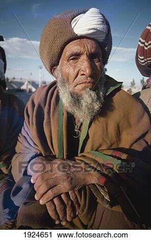 Stock Image - Portrait Of An Old Man With A Beard. Fotosearch