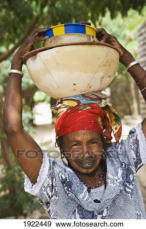 Stock Photo - Portrait Of Fulani Tribeswoman With Tatooed Lips. Fotosearch