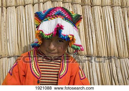 Stock Photo - Portrait Of Little Girl In Traditional Clothing. Fotosearch