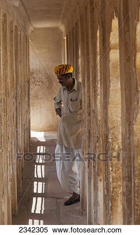 Stock Photography - Portrait Of Man In Traditional Clothing; India. Fotosearch