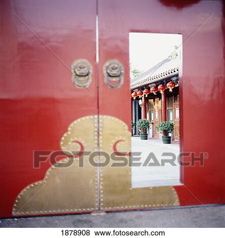 Stock Photo - Portrait Of Mao On Tiananmen Gate, Close Up. Fotosearch