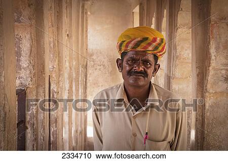 Portrait Of Mature Man Wearing Colorful Turban; Jodhpur, Rajasthan, India View Large Photo Image Stock Image - Portrait Of Mature Man Wearing Colorful Turban; Jodhpur, Rajasthan, India. Fotosearch