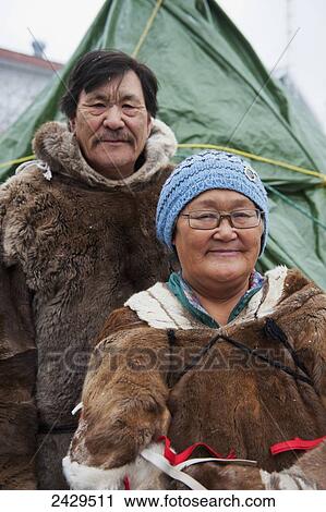 Portrait of senior Inuit couple; Churchill, Manitoba, Canada View Large Photo Image Stock Image - Portrait of senior Inuit couple; Churchill, Manitoba, Canada. Fotosearch