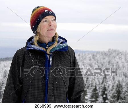 Portrait Of Woman In Winter At Hollyburn Peak, Cypress Provincial Park, B. C., Canada View Large Photo Image Stock Image - Portrait Of Woman In Winter At Hollyburn Peak, Cypress Provincial Park, B. C., Canada. Fotosearch