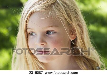 Portrait Of Young Blonde Girl; Ontario Canada View Large Photo Image Stock Photo - Portrait Of Young Blonde Girl; Ontario Canada. Fotosearch