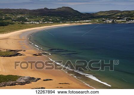 Picture - Portsalon beach or Knockalla strand and Ballymastocker bay on the Wild Atlantic Way; County Donegal, Ireland. Fotosearch