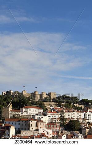 Picture - Portugal, Alfama; Lisbon, View of Castelo de Sao Jorge. Fotosearch