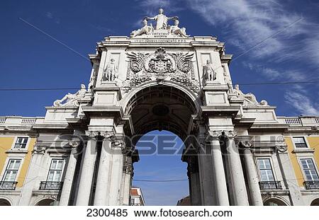 Stock Photography - Portugal, Arco de Rua Agusta; Lisbon. Fotosearch