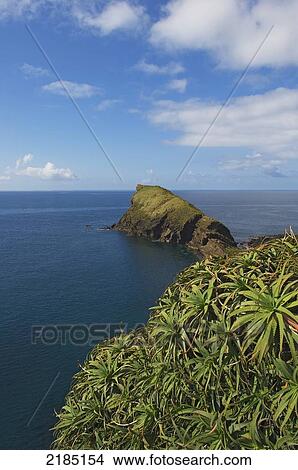 Picture - Portugal, Azores, View of coastline; Sao Miguel Island. Fotosearch