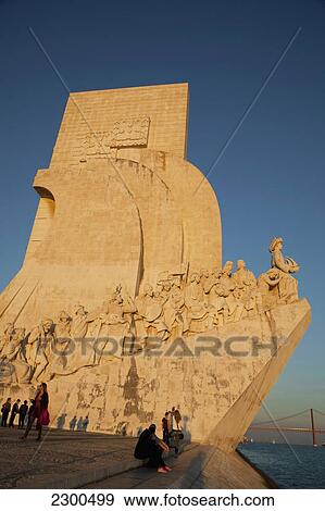 Stock Photo - Portugal, Belem; Lisbon, Monument to the Discoveries (Padrao dos Descobrimentos). Fotosearch
