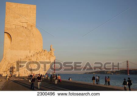 Portugal, Belem; Lisbon, Monument to the Discoveries (Padrao dos Descobrimentos) View Large Photo Image Stock Photograph - Portugal, Belem; Lisbon, Monument to the Discoveries (Padrao dos Descobrimentos). Fotosearch