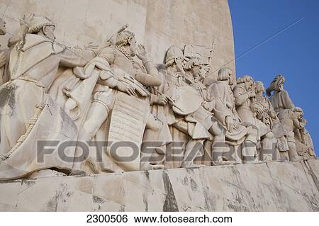 Stock Photograph - Portugal, Belem; Lisbon, Monument to the Discoveries (Padrao dos Descobrimentos). Fotosearch
