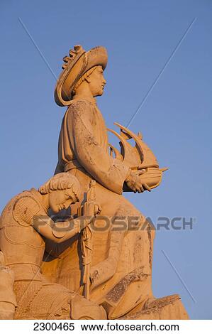 Portugal, Belem; Lisbon, Monument to Discoveries, Detail of Henry Navigator View Large Photo Image Stock Photography - Portugal, Belem; Lisbon, Monument to Discoveries, Detail of Henry Navigator. Fotosearch