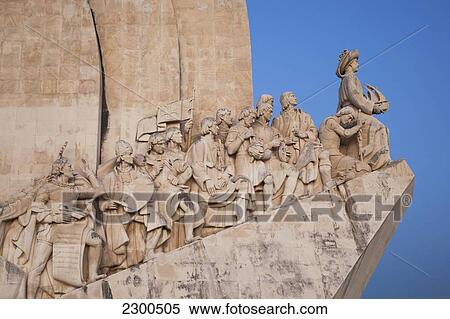 Stock Photography - Portugal, Belem; Lisbon, Monument to the Discoveries (Padrao dos Descobrimentos). Fotosearch
