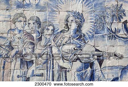 Portugal, Benfica; Lisbon, Palacio dos Marqueses da Fronteira, Detail of azulejos tiles View Large Photo Image Stock Image - Portugal, Benfica; Lisbon, Palacio dos Marqueses da Fronteira, Detail of azulejos tiles. Fotosearch