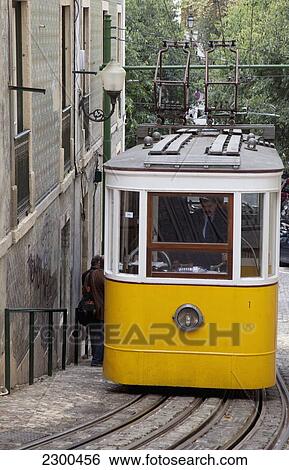 Portugal, Elevador da Gloria railway; Lisbon View Large Photo Image Stock Photograph - Portugal, Elevador da Gloria railway; Lisbon. Fotosearch