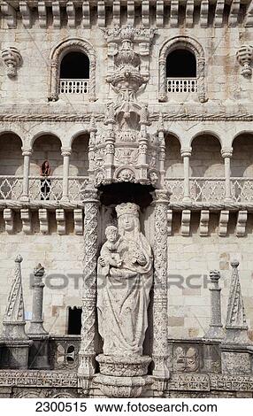 Stock Photography - Portugal, Exterior detail of Torre de Belem fortress; Lisbon. Fotosearch
