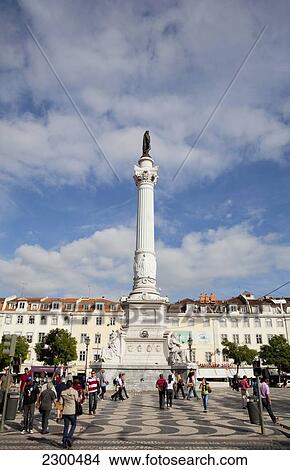Picture - Portugal, Praca de Dom Pedro IV Square; Lisbon. Fotosearch