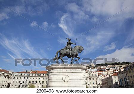 Portugal, Praca do Figueira Square; Lisbon, Statue of Dom Joao I View Large Photo Image Stock Image - Portugal, Praca do Figueira Square; Lisbon, Statue of Dom Joao I. Fotosearch