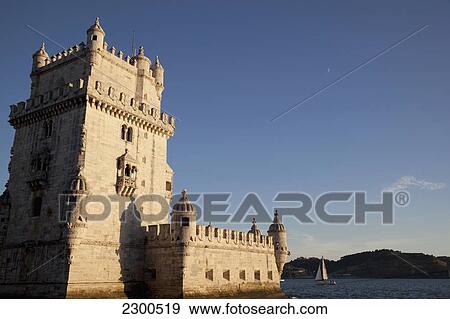 Portugal, Torre de Belem fortress; Lisbon View Large Photo Image Stock Photo - Portugal, Torre de Belem fortress; Lisbon. Fotosearch