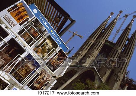 Stock Photo - Postcard Stand With Church. Fotosearch