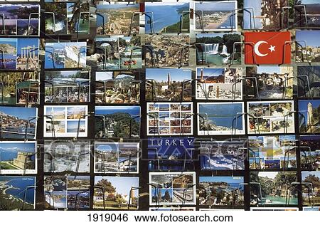 Stock Photograph - Postcards On Sale. Fotosearch