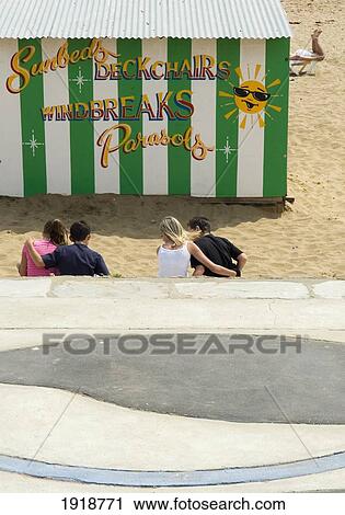 Stock Image - Pot Flowers At Pantiles, Tunbridge Wells, Kent, England, Uk. Fotosearch
