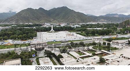 Stock Image - Potala Palace; Lhasa, Xizang, China. Fotosearch