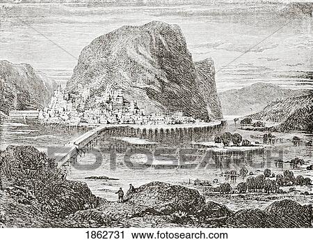 Stock Image - Potomac And Shenandoah At Harper's Ferry West Virginia America From The Gallery Of Geography Published London Circa 1872. Fotosearch