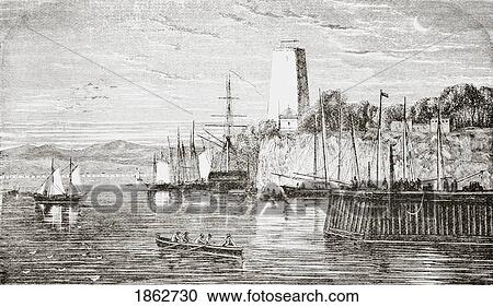 Stock Image - Potomac At Washington America From The Gallery Of Geography Published London Circa 1872. Fotosearch