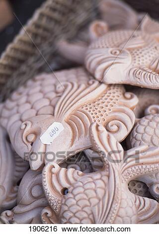 Pottery Fish For Sale, Detail, Guardiagrele, Abruzzo, Italy. View Large Photo Image Stock Photograph - Pottery Fish For Sale, Detail, Guardiagrele, Abruzzo, Italy.. Fotosearch