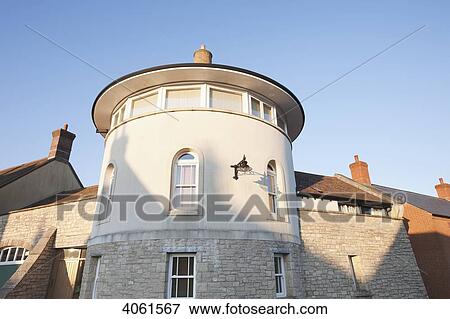 Stock Photo - Poundbury, an experimental new town or urban extension on the outskirts of Dorchester; Dorset, England. Fotosearch