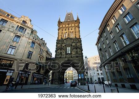Stock Image - Powder Tower, Prague, Czech Republic. Fotosearch
