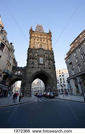 Stock Photograph - Powder Tower, Prague, Czech Republic. Fotosearch
