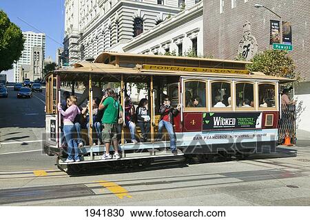 Powell And Mason Cable Car; San Francisco California United States Of America View Large Photo Image Stock Image - Powell And Mason Cable Car; San Francisco California United States Of America. Fotosearch
