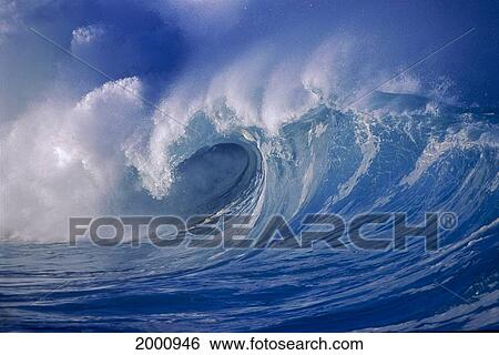 Powerful Winter Surf, Wave Crashing, Curling Close-Up View Large Photo Image Stock Photograph - Powerful Winter Surf, Wave Crashing, Curling Close-Up. Fotosearch