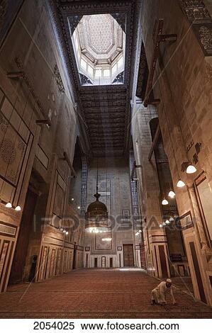 Stock Photography - Prayer Hall Of Al-Rifai Mosque, Cairo, Al Qahirah, Egypt. Fotosearch