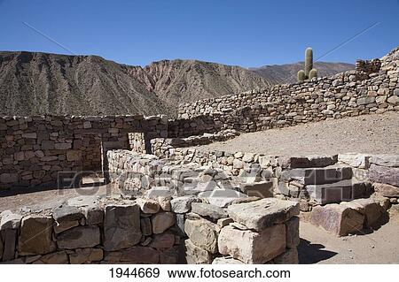 Stock Photo - Pre-Columbian fortification of Pucara de Tilcara, Jujuy, Argentina. Fotosearch