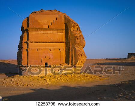 Stock Photo - Pre-Islamic archaeological site; Madain Selah, Saudi Arabia. Fotosearch