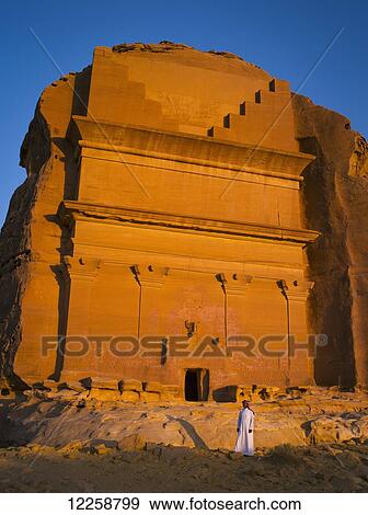 Stock Photo - Pre-Islamic archaeological site; Madain Selah, Saudi Arabia. Fotosearch