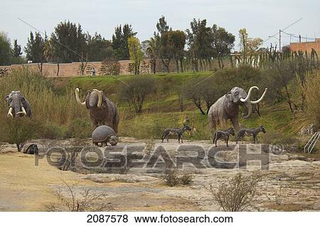 Prehistoric Animals At El Caracol Paleontological Theme Park, Aguascalientes, Mexico View Large Photo Image Stock Photo - Prehistoric Animals At El Caracol Paleontological Theme Park, Aguascalientes, Mexico. Fotosearch
