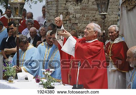 Stock Image - Priest Saying Mass. Fotosearch