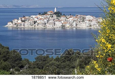 Primosten View Large Photo Image Stock Image - Primosten. Fotosearch