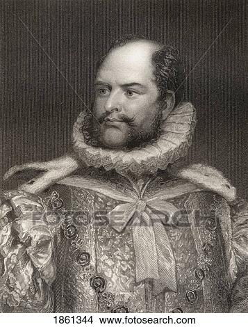 Picture - Prince Augustus Frederick 1773 To 1843 Duke Of Sussex Earl Of Inverness Baron Arklow Son Of King George Iii Engraved By H Robinson After T Phillips From The Book National Portrait Gallery Volume Iii Published C 1835. Fotosearch