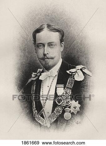 Stock Photo - Prince Leopold Duke Of Albany 1853 To 1884 Fourth Son Of Queen Victoria Engraving From The Book The History Of Freemasonry Volume I Published By Thomas C. Jack London 1883. Fotosearch