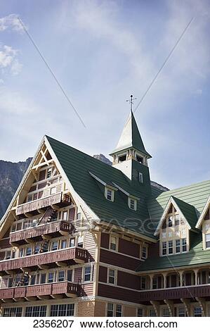 Stock Photo - Prince Of Wales Hotel In Waterton Lakes National Park; Alberta, Canada. Fotosearch